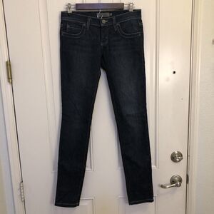 VTG Y2K Frankie B Embellished Dark Wash Low Rise Jeans USA Made In The USA